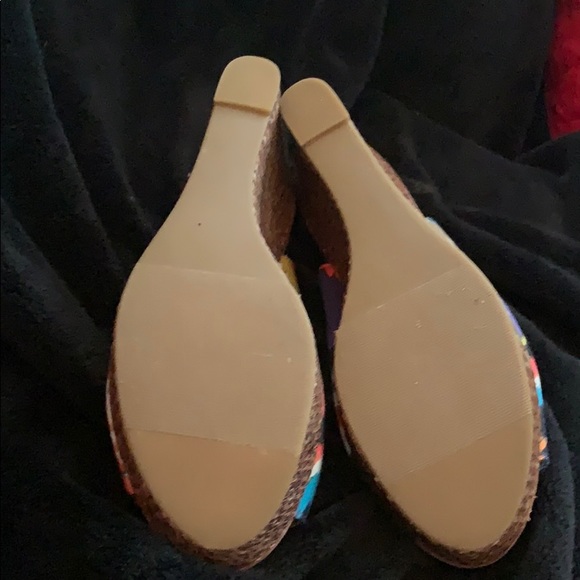 New Colorful Wedge Heel SZ 10 - Picture 2 of 6